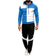 thumbnail image 2 of Lyrehush Casual Outfits for Men Color Block Pullover Hooded Sweatshirt with Jogger Pants Tracksuits, 2 of 5