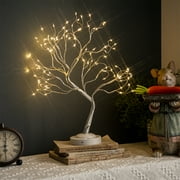 Vanthylit 18'' 108LT 8 lighting Modes Lighted Warm White LED Bonsai Fairy Spirit Night Tree Lamp for Easter Valentine's Day Christmas