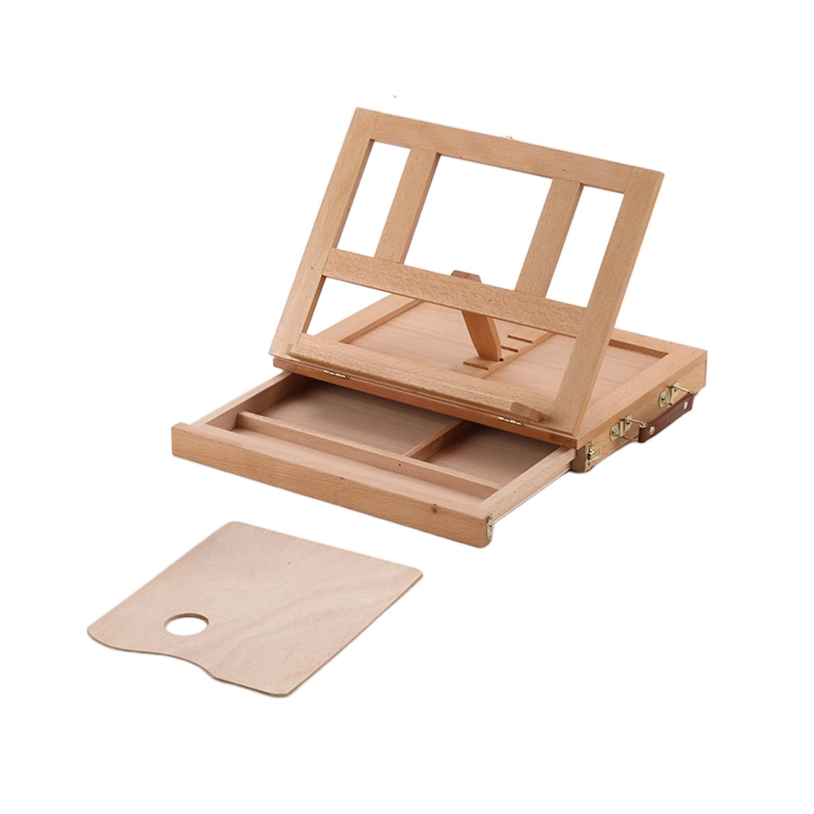 Table Top Drawing Board Painting Board with Palette Table Easel