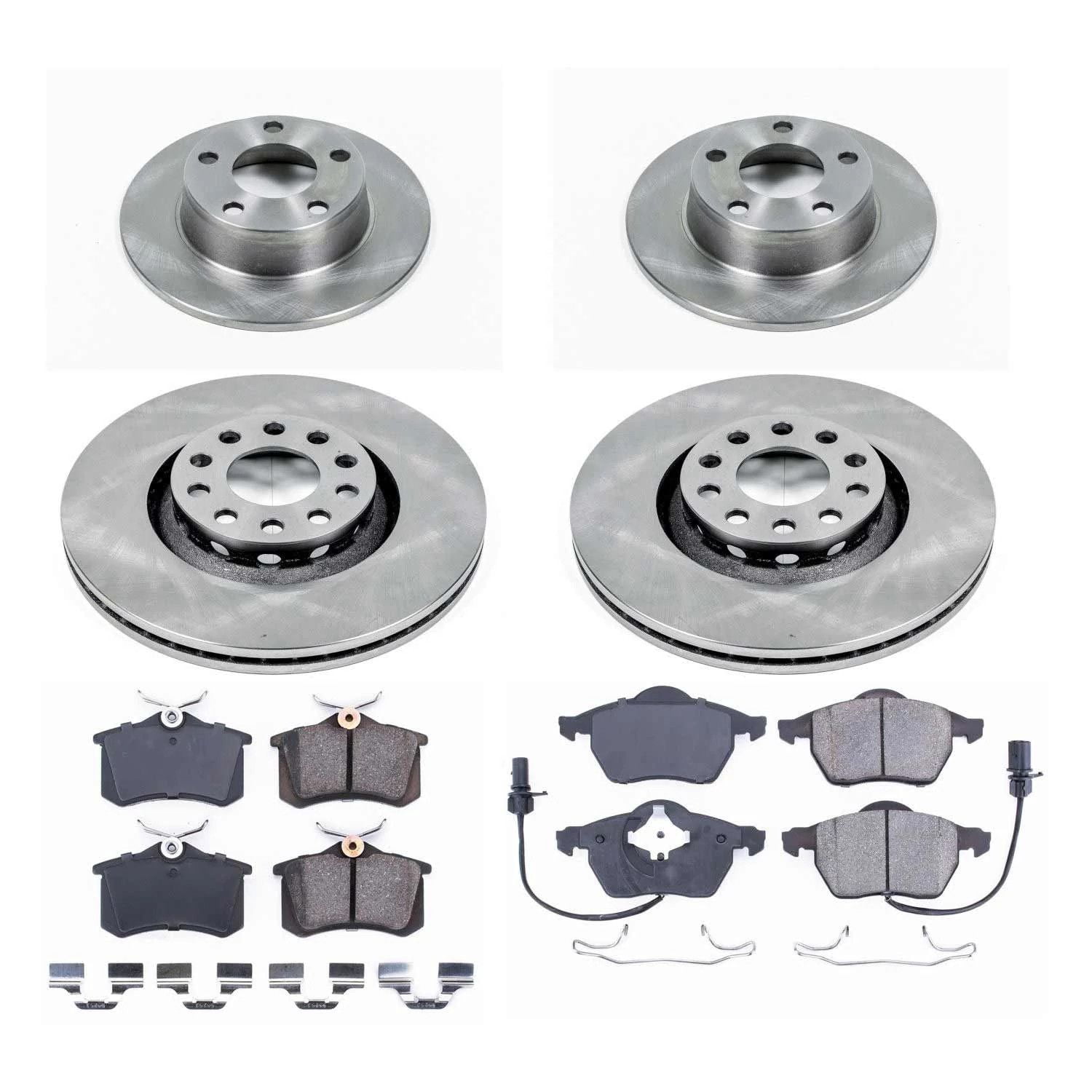 Power Stop Front and Rear Stock Replacement Brake Pad and Rotor Kit KOE4197