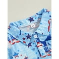 thumbnail image 6 of Biekopu Kids Boys Summer Shirt, Short Sleeve Button-down Eagle/Donut/Bull/Fireworks Print Tops for Independence Day，6M-4 Years, 6 of 9