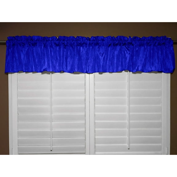 crinkle taffeta window valance 52 wide royal blue