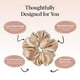 thumbnail image 3 of Kitsch Satin Scrunchies For Women - Softer Than Silk Scrunchies, No Crease Hair Ties, Soft Hair Accessories - Perfect For Day And Night Hairstyles | Ideal Gifts for Women - 1pc, Champagne, 3 of 4