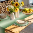 thumbnail image 4 of Green Ombre Round 13 Inch Placemats Set of 4, Modern Gradient Abstract Art HeatResistant Non Slip Place Mats for Dining Table, Wipeable Braided Kitchen Table Mats for Housewarming, 4 of 9