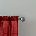 thumbnail image 3 of VCNY Home Lisa Burgundy Solid Plaid Rod Rocket Light-Filtering Curtain Panel, 55" x 63", 3 of 5
