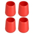 thumbnail image 1 of Unique Bargains 4 Pcs Silicone Fishing Rod Butt Cushion Protector Cap, Large, Red, 1 of 7