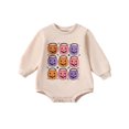 thumbnail image 1 of FOCUSNORM Bébé Halloween Romper Citrouille Panier Imprimé Col Rond Manches Longues Sweat-Shirt Combinaison, 1 of 9