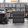 thumbnail image 6 of EastVita 24 Inch Rolling Tool Box 4 Drawer Tool Box with Wheels Sliding Drawers and Protective Liners with Locking System and Drawer Liners Tool Storage Cart for Garage Workshop, 6 of 7
