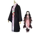 thumbnail image 1 of Disfraz de Cosplay de animación Demon Slayer para niños, conjunto de traje de Tanjirou Nezuko -autoeuro #yg 13-14 Years, 1 of 2