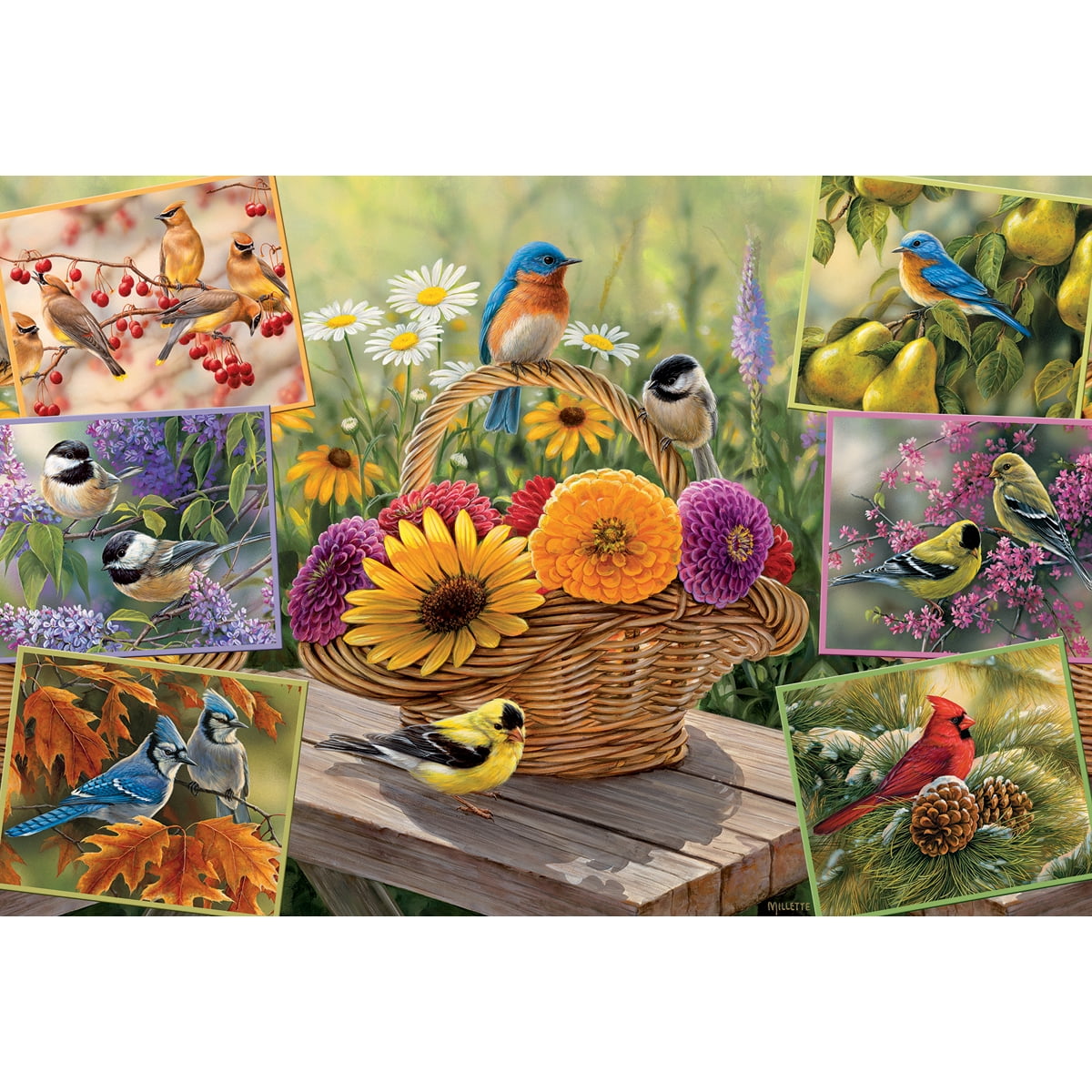 Jigsaw Puzzle 2000 Pieces 40"X27"Rosemary's Birds