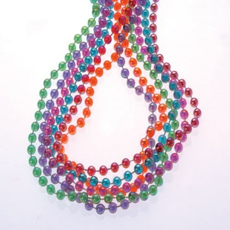 PEARLIZED ROUND BEAD NECKLACES, SOLD BY 21 DOZENS