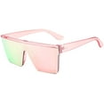 thumbnail image 1 of FEISEDY Women Men Flat Top Shield Sunglasses Oversized Square Rimless Shades UV400 B2470, 1 of 6