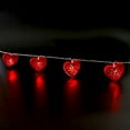 thumbnail image 3 of Augper Clearance Valentine's Decorative Lights String, Type 1.65M Red Iron Lights LED Battery Lights Love 10 LED Light 50 Count Christmas Lights Green Wire, 3 of 4