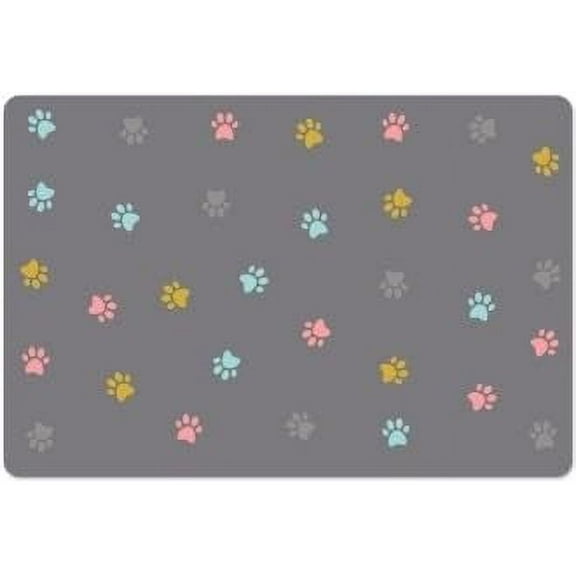 Dog Mat for Food and Water Absorbent Quick Dry Pet Cat Food Mats for Floors Waterproof Non Slip Rubber Mat for Water Bowl Dispenser Pet Supplies