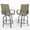 Gray, variant on Set of 2 Outdoor Swivel Bar Stools, All-Weather Bar Patio Chairs with High Back & Armrest, 360° Swivel Tall Barstools for Patio, Backyard