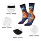thumbnail image 5 of Fotbe Galactic Dog Swirls Art Calcetas Largas con Estampado para Hombre y Mujer – Calcetas de Compresión Transpirables y Elásticas, Viajar y Uso Diario Talla 5-11, 5 of 6