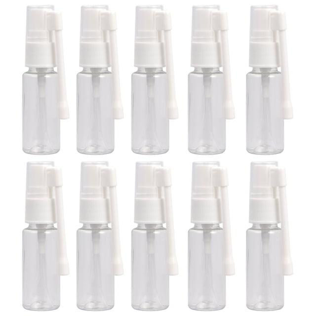 Refillable Spray Bottle with Protective Cover for Water 360degree Rotating Mist Head 20ML Transparent PET