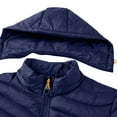 thumbnail image 3 of LEEy-world Winter Coats for Men Men Autumn and Winter Solid Zipper Hooded Loose Outdoor Cotton Coat Top Blouse Jacket Men Parks Jackets Dark Blue,XXL, 3 of 5