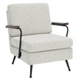 thumbnail image 5 of SAFAVIEH Lohan Modern Style Arm Chairs, Light Grey/Black Legs (26.4 in. W x 29.1 in. D x 31.5 in. H), 5 of 12