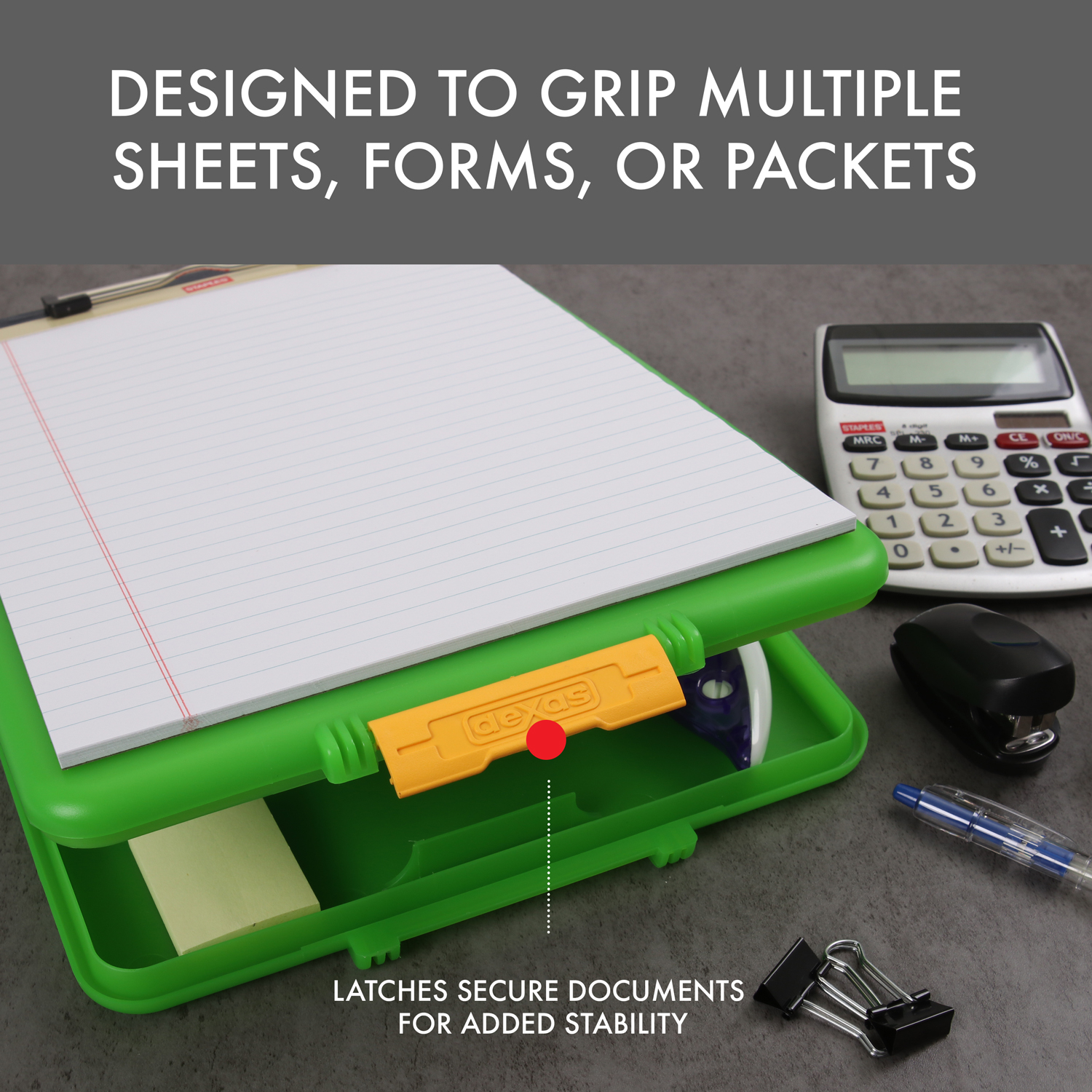 Dexas Slimcase Storage Clipboard, Set of Two, Green, 2 Piece