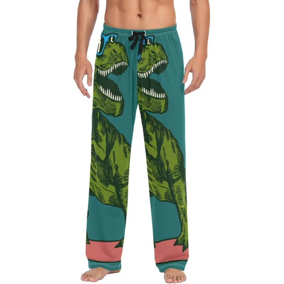 GZHJMY Dinosaur Pajama Pants for Men, Lounge Pants Lightweight Men Pajama Bottoms with Drawstring Pockets, Christmas New Year Birthday Gifts, XX-Large