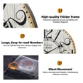thumbnail image 6 of MODE HOME Large Farmhouse Wall Clocks, 24 Inch French Vintage Wooden Wall Clocks, Battery Operated Silent Wall Clock for Living Room,Kitchen,Bedroom (Brown), 6 of 7