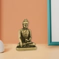 thumbnail image 4 of Meditación Estatua de Buda Adorno de cobre Escultura budista Monje Feng Shui Artesanía Regalos chinos, 4 of 9