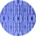thumbnail image 1 of Ahgly Company Indoor Round Oriental Blue Industrial Area Rugs, 3' Round, 1 of 4