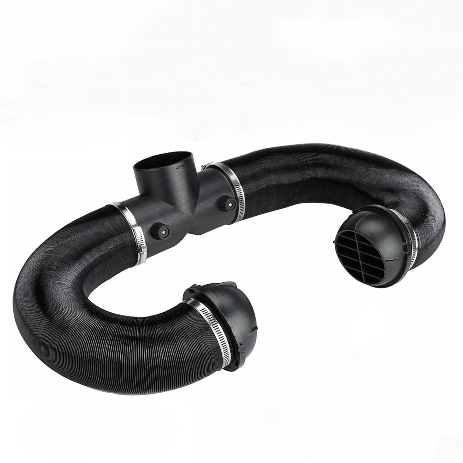 60mm Diesel Heater T Connector Kit with 2 Air Outlets Extendable Duct Pipes and Clamps for Webasto for Eberspacher for Propex