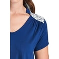 thumbnail image 4 of On Trend Women's Short Sleeve Tee V-Neck Casual Blouse Top, 4 of 4