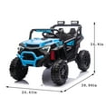 thumbnail image 2 of Ambifirner 24v 400w  Ride On Electric Utv W/Parents Remote Control,Four-Wheel Suspension Led Lights,Portable Handle,With Usb,Mp3 Music Bluetooth Power Display, 2 of 8