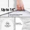 thumbnail image 5 of Sábanas ajustables Utopia Bedding King de microfibra, color blanco, paquete de 2, 5 of 5