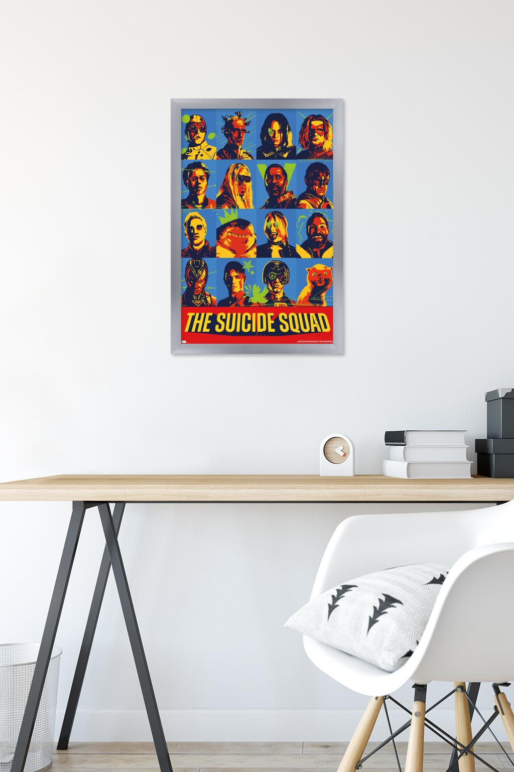 DC Comics Movie The Suicide Squad - Grid Wall Poster, 14.725" x 22.375", Framed
