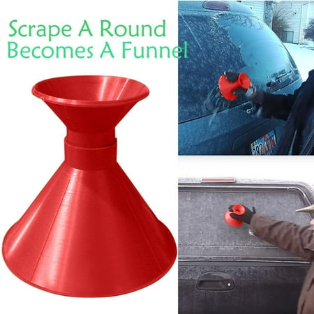 - Scrape A Round Magic Cone-Shaped Windshield Ice Scraper Snow Becomes A Funnel