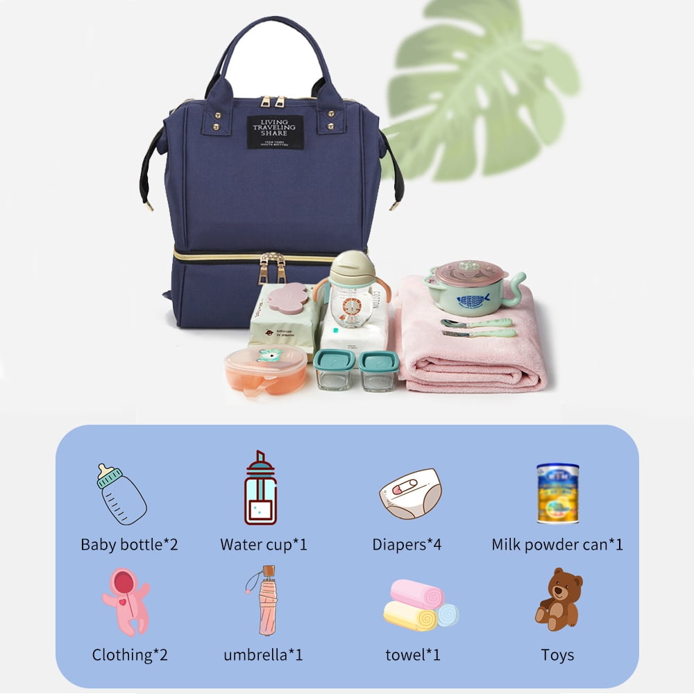 Baby Diaper Tote Bag Mommy Backpack Bag Multifunctional Breast Milk Bag Travel Organizer Baby Care