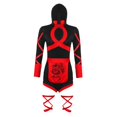 thumbnail image 4 of Uniforme para mujer con estampado de dragón, traje de juego de rol para fiestas temáticas, mono ligero y versátil para adultos con capucha M, 4 of 8