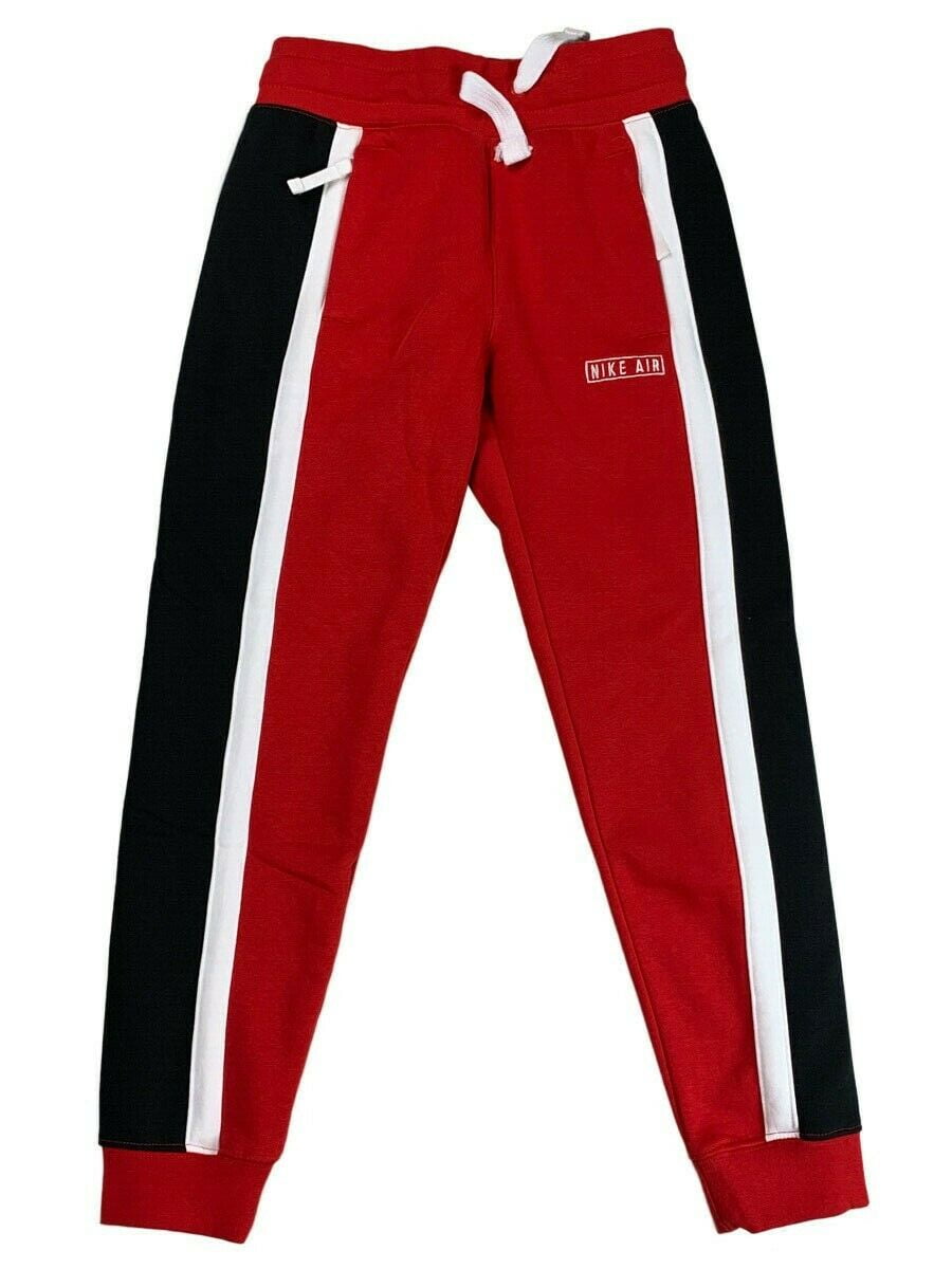 nike sweatpants red and black