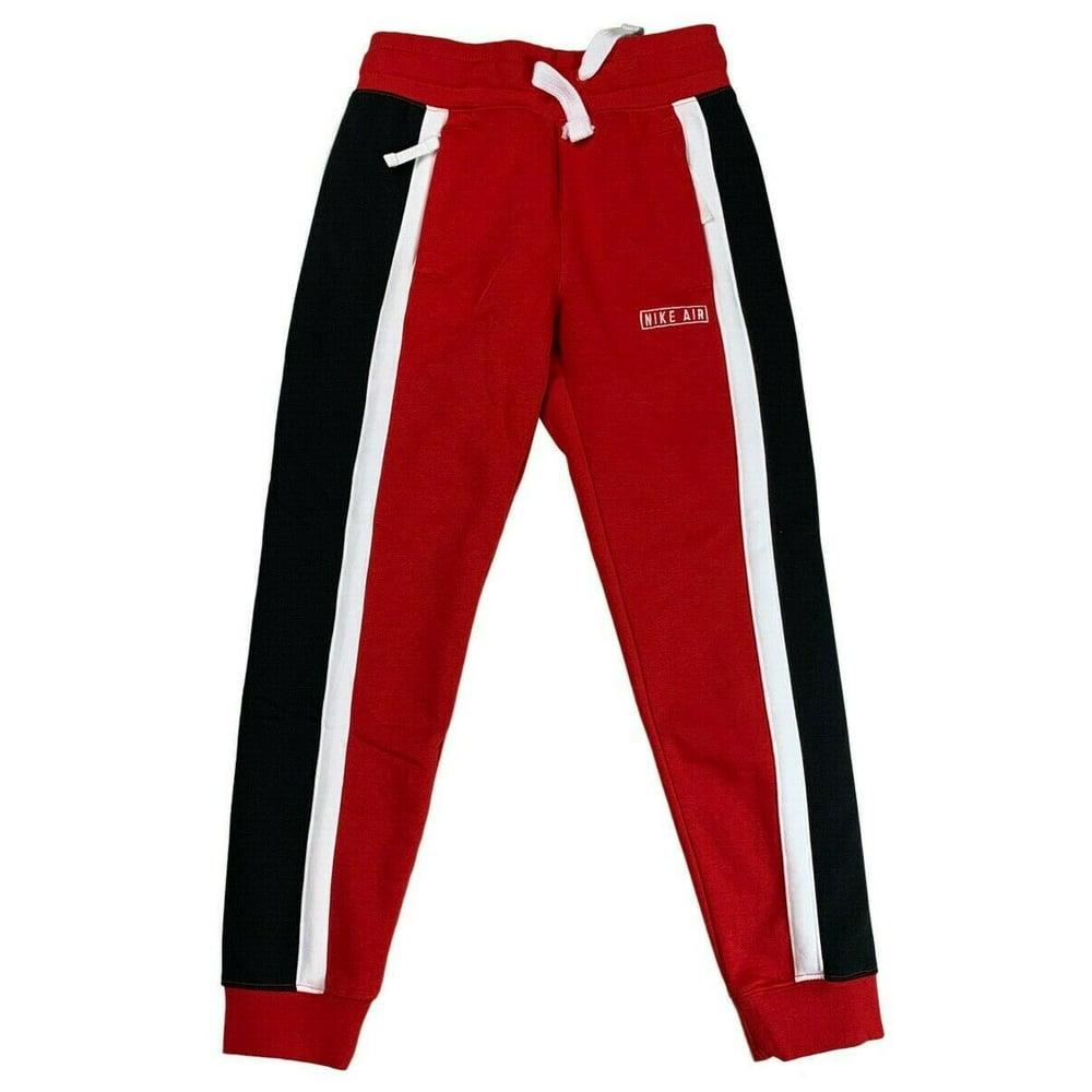 Nike Air Boys Sportswear Standard Fit Sweat Pants Red/Black/White ...