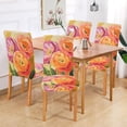 thumbnail image 2 of Yayeee 4 Pack Dining Chair Covers Stretch Parson Chairs Slipcovers Seat Protector, Pink Abstract Floral, 2 of 6
