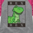 thumbnail image 3 of Toy Story 4 - Type Block Rex - Toddler & Youth Girls Raglan Graphic T-Shirt, 3 of 5