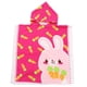 thumbnail image 1 of KAKOWELY Toalla de playa para niños Toalla de baño con diseño de conejo y zanahoria Toalla de piscina para niños Toalla con capucha, 1 of 5