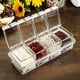 thumbnail image 3 of Caja de condimentos, recipientes de acrílico transparente para especias, recipientes de almacenamiento con cucharas, para cocinar de forma sencilla, juego de 4 piezas, 3 of 5