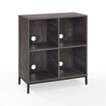 thumbnail image 3 of Crosley Furniture Jacobsen Bibliothèque Cubique de Rangement pour Disques en Bois, Frêne Brun, 3 of 15
