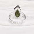 thumbnail image 5 of Natural Peridot Ring, Rough Peridot Gemstone Ring, August Birthstone, Doted Band Ring, 925 Sterling Silver, Womens Ring, Christmas, Thanksgiving, Handmade, Statement Jewelry, Rough Gemstone Jewelry, 5 of 5