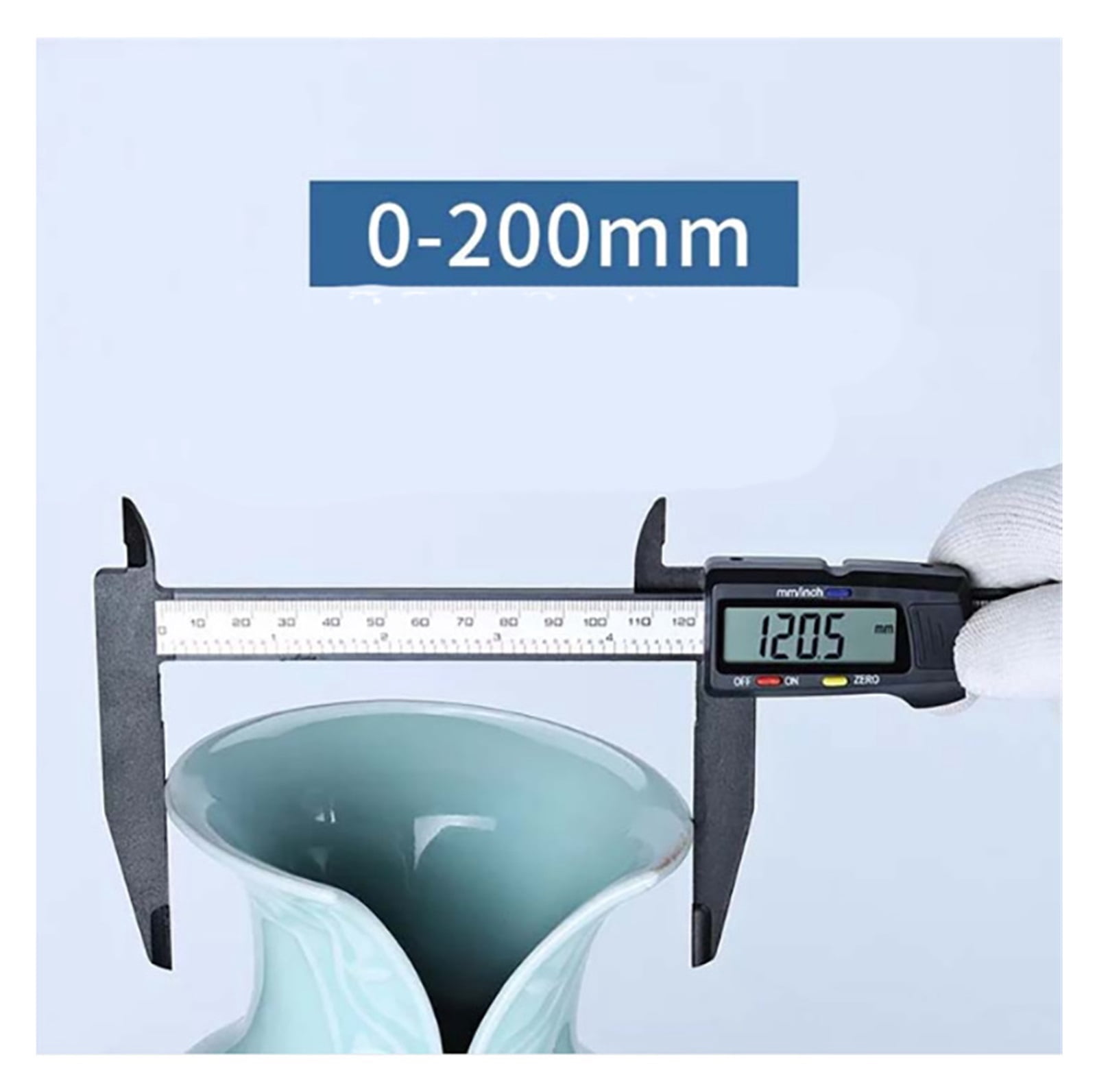 300mm 200 Electronic Digital Caliper LCD Plastic Vernier Caliper Long Jaw Micrometer Inner Outer Diameter Gauge Measuring Tools ,Complete Kit