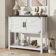 thumbnail image 4 of Kitchen Sideboard Buffet, Farmhouse Coffee Bar Cabinet with 2 Doors & Shelf, Wooden Console Table for Entryway, Living Room, Hallway Storage, 4 of 13