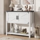 thumbnail image 1 of Mueble Bar de Café Estilo Granja con Puerta Doble, Mueble Buffet con 2 Gabinetes de Almacenamiento y Estante Abierto, Mesa de Entrada con Consola para Sala de Estar, Pasillo, 1 of 8