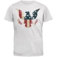 thumbnail image 1 of Eagle Distressed Flag White Adult T-Shirt, 1 of 1