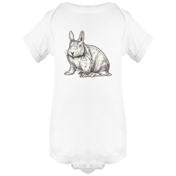 Rabbit Detailed Realistic Design Bodysuit Infant -Image by Shutterstock, Newborn