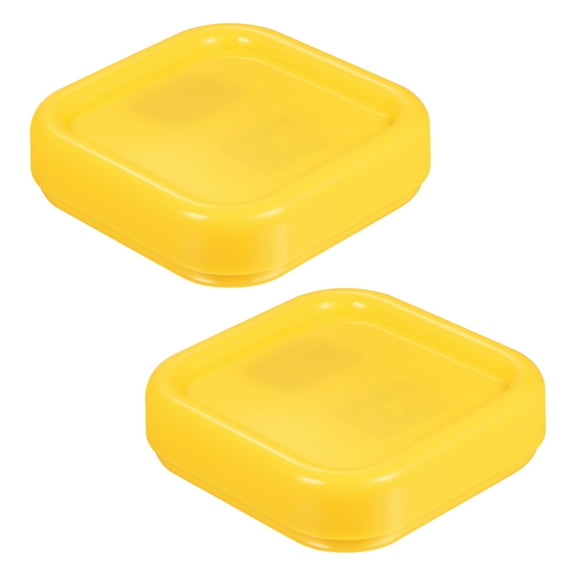 2pcs Magnetic Pin Cushion Square Sewing Pin Holder Storage Case Tool, Yellow
